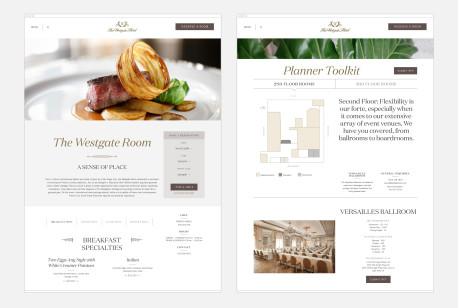 Westgate Hotel Website Restaurant and Meeting Planner